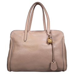 Alexander McQueen Taupe Leather Skull Charm Tote