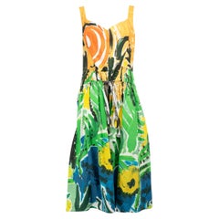 Marni Abstract Paint Print Midi Dress Size L
