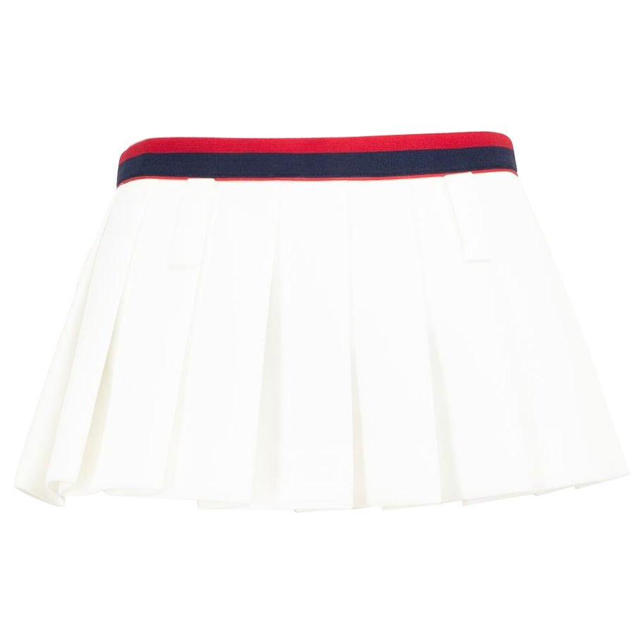 Miu Miu White Micro Pleated Skirt Size XS