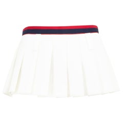 Miu Miu Falda Microplisada Blanca Talla XS