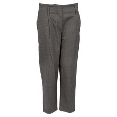 Brunello Cucinelli Grey Tapered Wool Trousers Size S