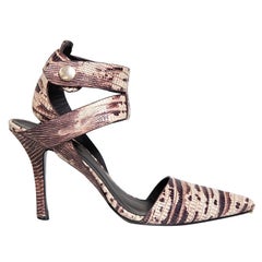 Alexander Wang - Talons en cuir gaufrés en forme de serpent, taille US 7