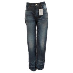 Balenciaga Blue Denim Faded Effect Jeans Size M