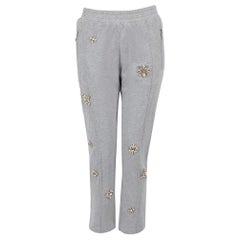 Area Grey Crystal Embellished Joggers Size M