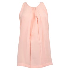 Philosophy Pink Pleated Sleeveless Top Size M