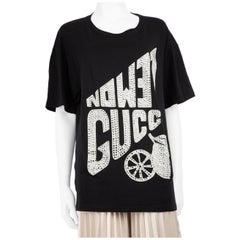 Gucci Gucci Black Embellished Lemon Logo T-Shirt Size L