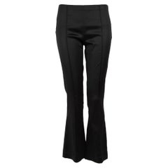 The Row Black Satin Straight Trousers Size S