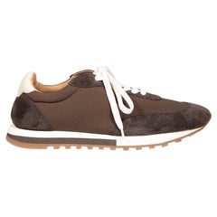 The Row Brown Suede Detail Owen Runner Sneakers Size IT 40.5
