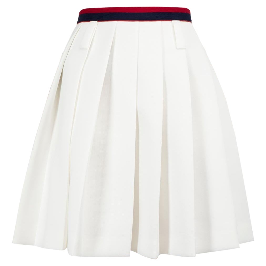 Mini falda plisada blanca Miu Miu Talla L en venta