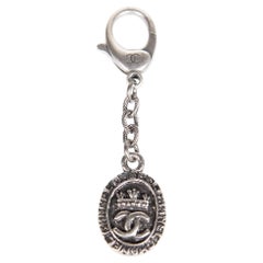 Chanel Silver Steel CC Keyring