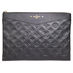 Louis Vuitton Black Leather Monogram Pouch