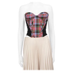 Vivienne Westwood Corsé de panel de tartán Fargo de lana Talla XS
