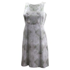 CHLOE 2007 Collection SHIFT A-LINE DRESS GREY Green Silver 40 4 6