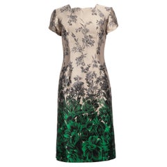 Carolina Herrera Floral Bodycon Knee Length Dress Size S