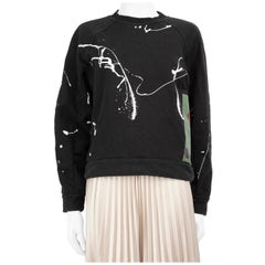 Proenza Schouler Black Paint Splatter Sweater Size L