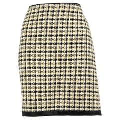 Marc Jacobs Checkered Wool Tweed Skirt Size M