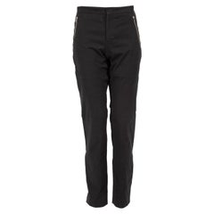 Gucci Pantaloni neri skinny con dettaglio hardware d'argento taglia M.