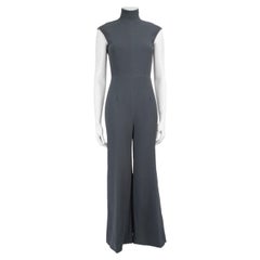 Emilia Wickstead Grey High Neck Jumpsuit Size S