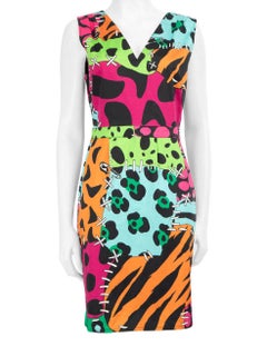 Moschino Patchwork gemustertes Kleid Größe L