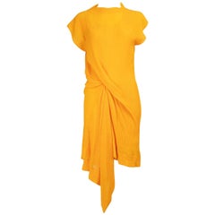 Nina Ricci Orange Crepe Knee Length Dress Size M
