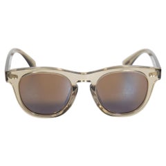 Oliver Peoples Beige Round Wayfarer Sunglasses