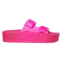 Balenciaga Pink Rubber Mallorca Sandals Size IT 41