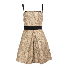 Dolce & Gabbana Gold Metallic Mini Dress Size M