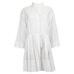 Vince, mini-robe chemise plissée blanche taille M