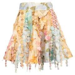 Zimmermann Mini Falda Tempo Parche Estampado Floral Talla M