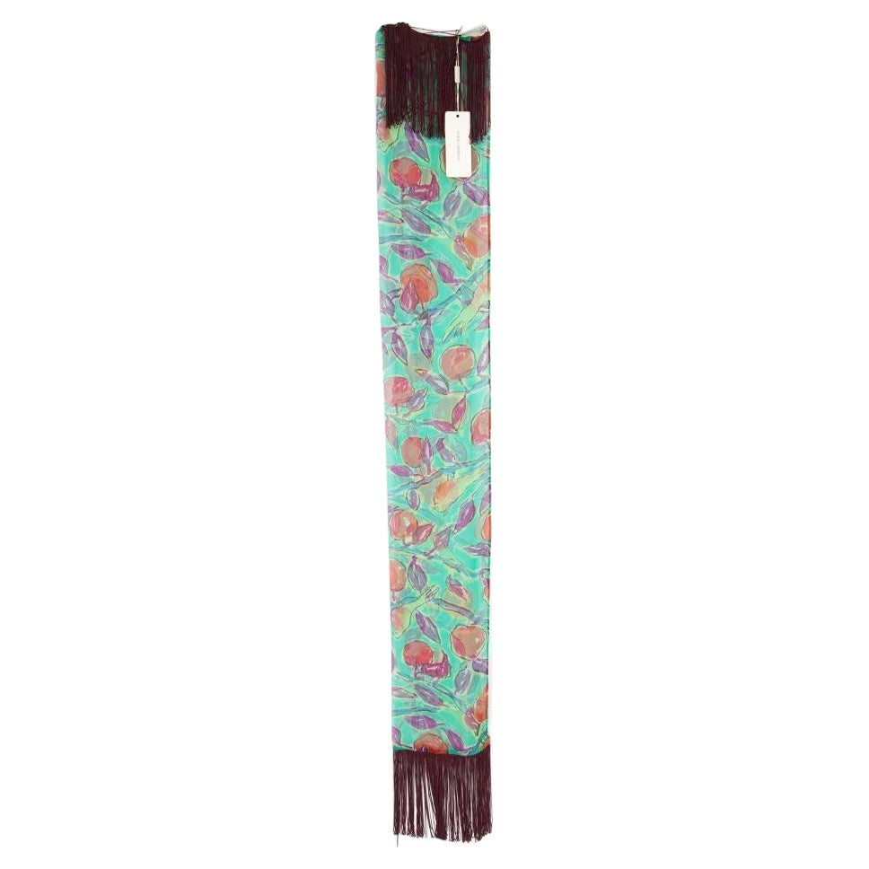 Dolce & Gabbana Apple Print Silk Scarf For Sale