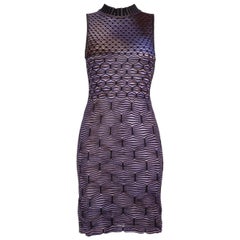Missoni Vestido de punto morado hasta la rodilla Talla XS