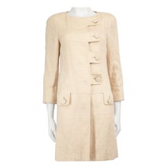 Versace Beige Mid Length Coat Size S