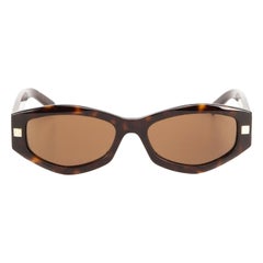 Givenchy SS24 Dark Havana Geometric Sunglasses