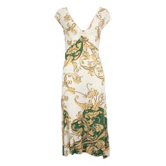 Roberto Cavalli Just Cavalli Abstract Printed Midi Dress Size L
