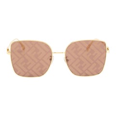 Fendi SS24 Brown Mirror Zucca Sunglasses