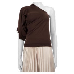 Rick Owens Brown Cashmere Asymmetric Top Größe M