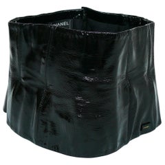 Chanel Black Patent Leather Corset Belt Fall/Winter 2001 Size 36