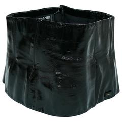 Chanel Black Patent Leather Corset Belt Fall/Winter 2001 Size 36 7