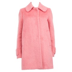 N°21 Pink Alpaca Wool Midi Coat Size M