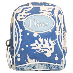 Borsa Dior Mini Pouch con logo astratto blu