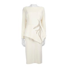 Safiyaa Vestido Midi Blanco Bordado Talla XXXL