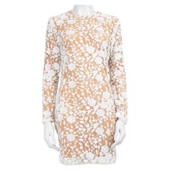 Nadine Merabi Floral Lace Long Sleeved Mini Dress Size XL