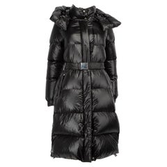 WOOLRICH Cappotto lungo nero con cappuccio taglia XS