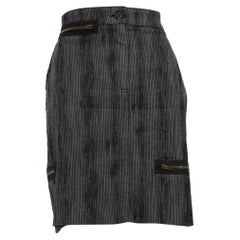 Vivienne Westwood Grey Zip Detail Mini Skirt Size S