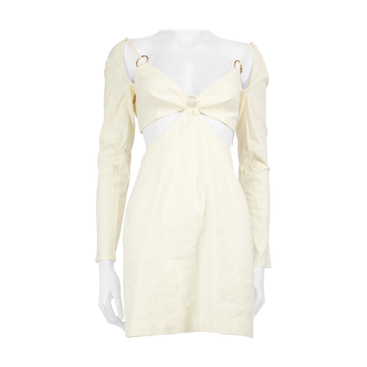 Cult Gaia - Vestito Mia con accenti cut-out color crema - taglia S in vendita