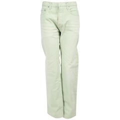 Dior Green Denim Straight-Leg Jeans Size XL