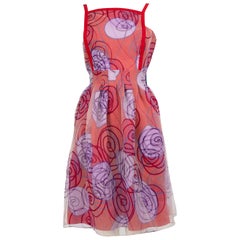 Emporio Armani Giorgio Armani Floral Silk Belt Tie Dress Size L