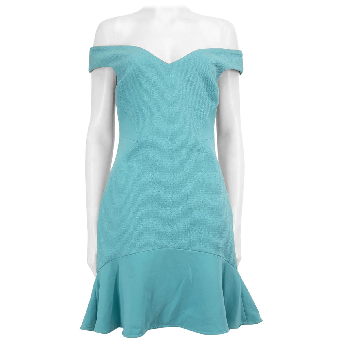 Rebecca Vallance Blue V Neck Knee-Length Dress Size M For Sale