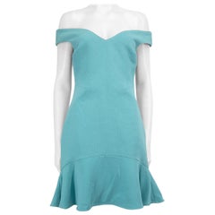 Rebecca Vallance Vestido azul con cuello en V hasta la rodilla Talla M