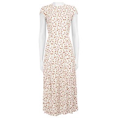 Reformation White Floral Pattern Gavin Dress Size S